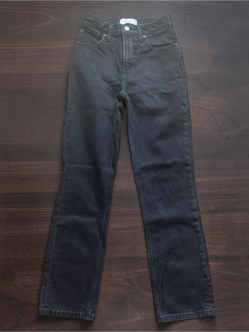 Abercrombie & Fitch Women’s 90s Straight Ultra High-Rise Black Jeans Size 23/000